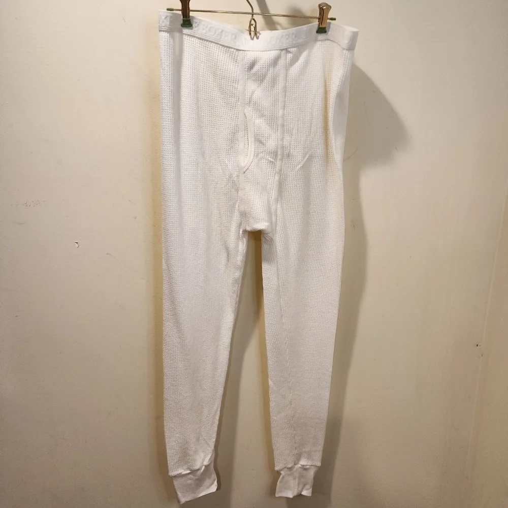 Joe Boxer Men's Off White Thermal Pants size L